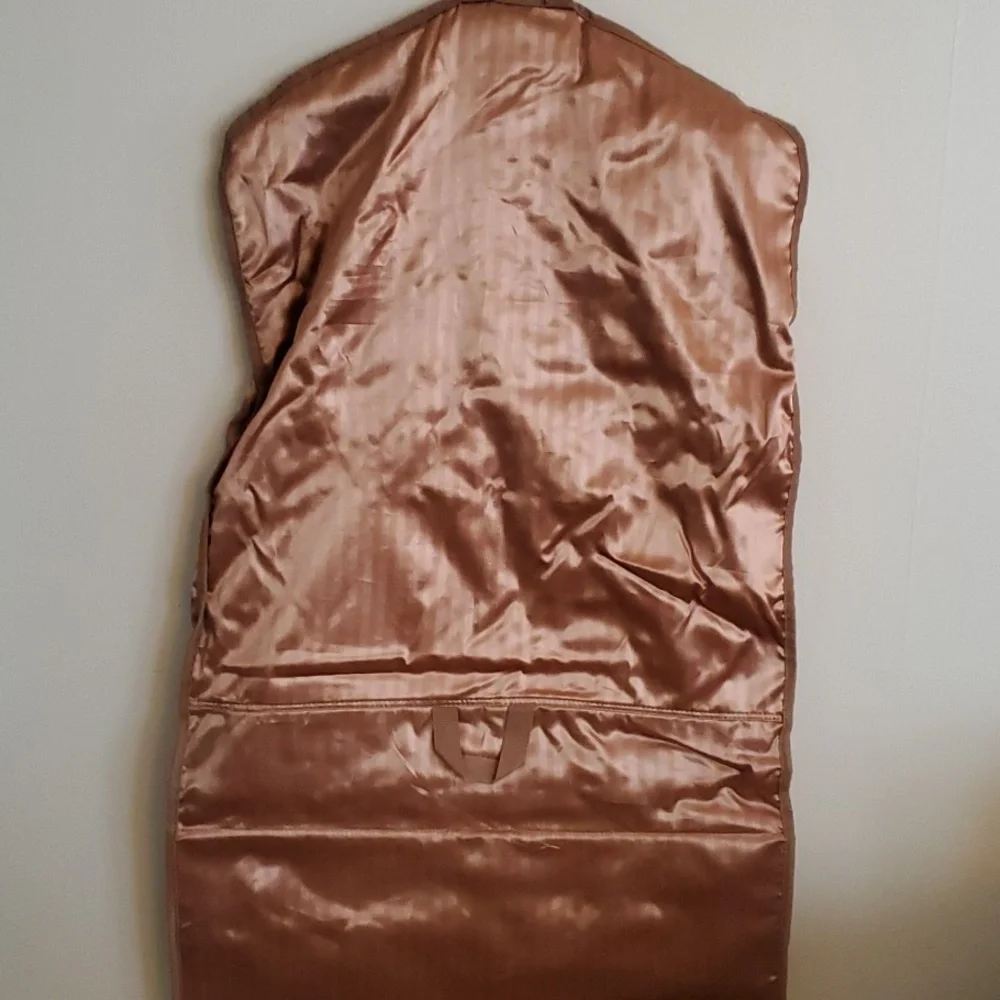 Gold Satin Luggage Garment Bag